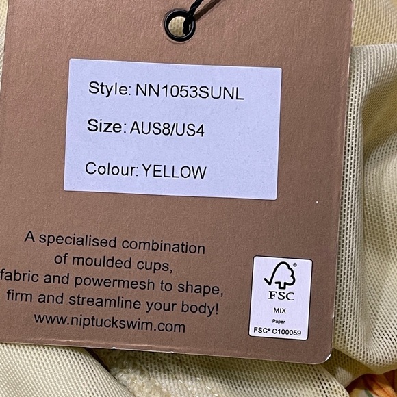 Nip Tuck Sunflower Tummy Control One Piece Swimsuit | Size 4 - Picture 8 of 8